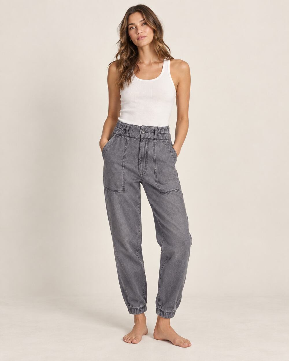 AMO Drapey Army Pants Vintage Gray Wash Size 25